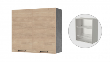 Шкаф кухонный настенный 2-х дв. с сушкой 800 мм. (Лофт)